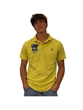Polo Ralph Lauren Polo Shirt Mens Medium Preppy Nautical Embroidered Custom Fit